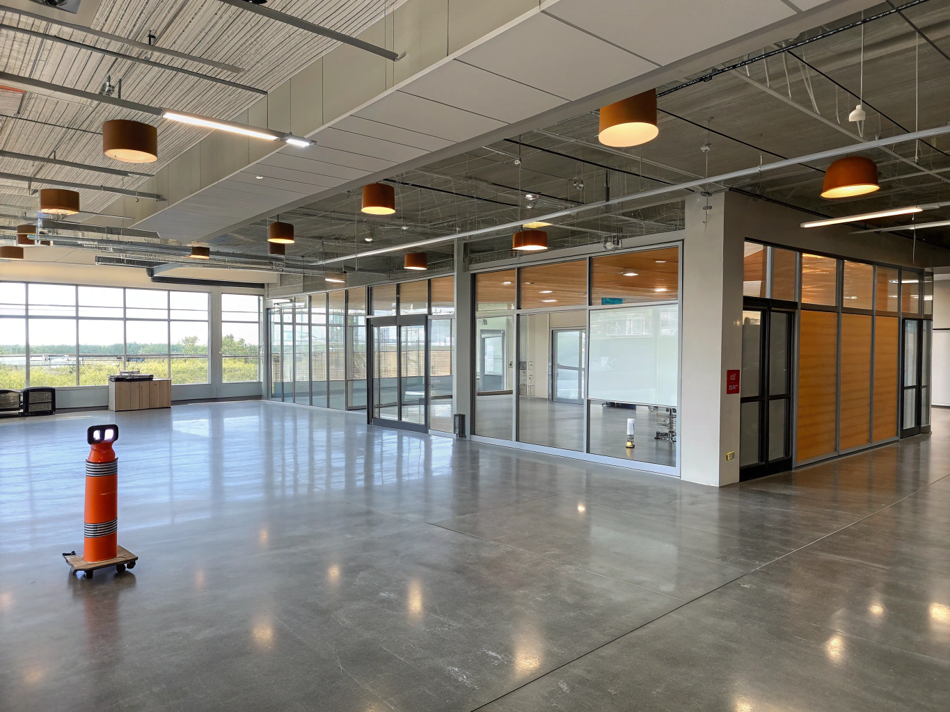 Post-construction site cleaned and ready for inspection