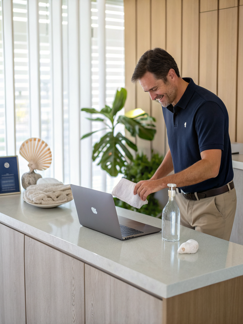 Pristine modern office workspace