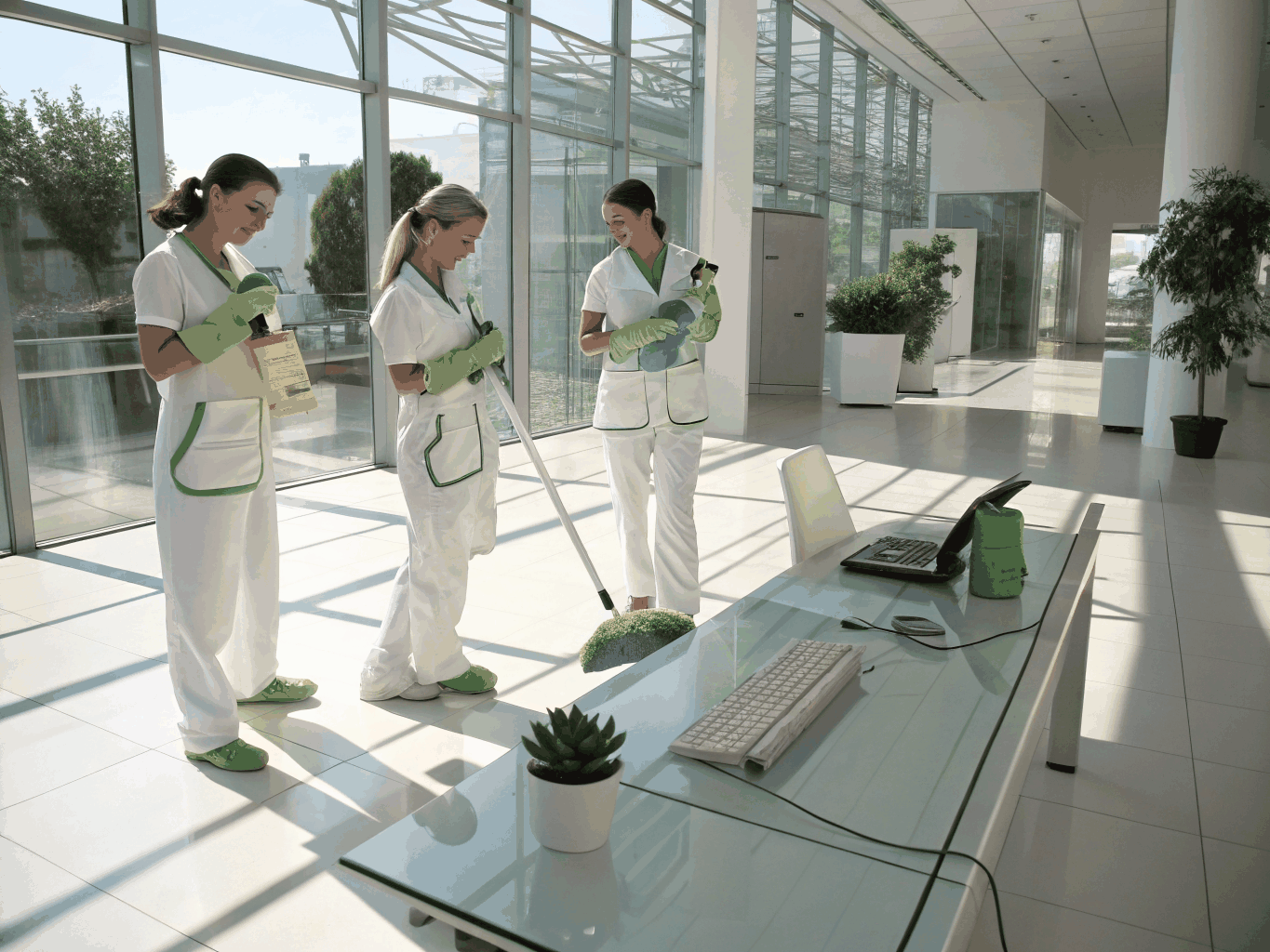Professional commercial building interior