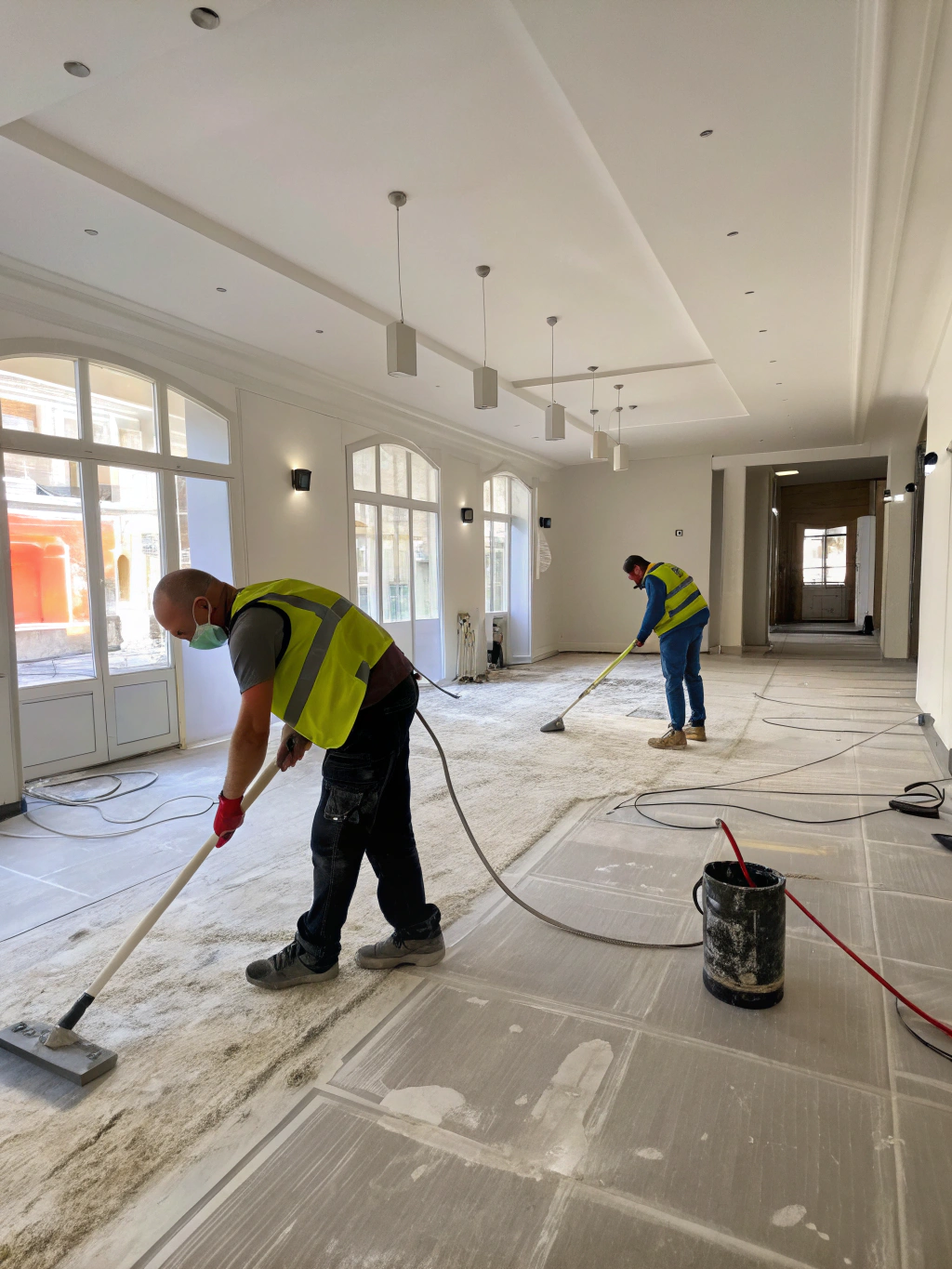 Newly renovated building interior ready for occupancy