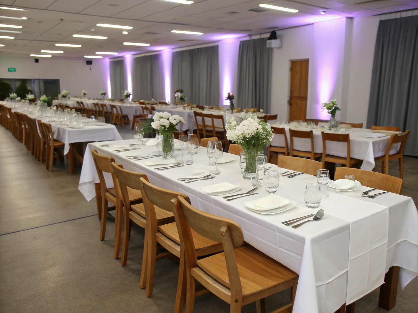 Spotless hospitality event space ready for guests