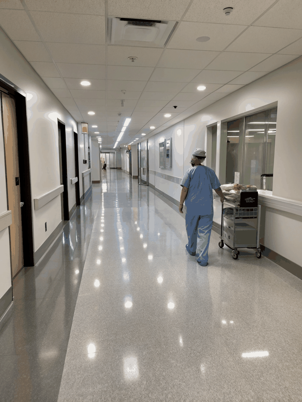 Sanitized medical facility interior