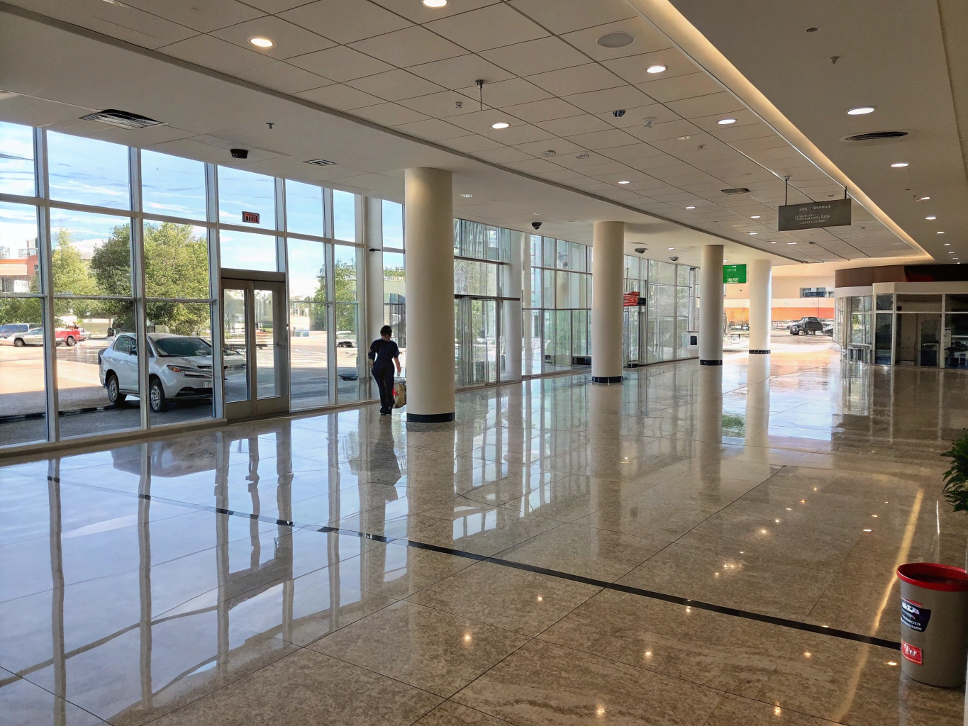 Cleaned commercial space after construction