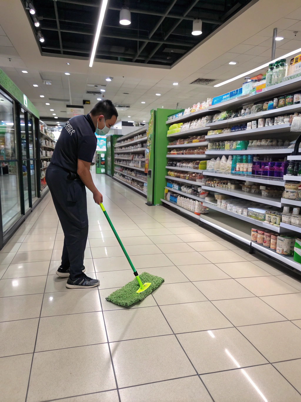 Bright retail store interior with polished floors
